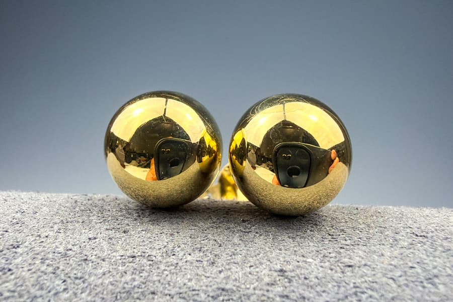 Silber Ohrstecker, vergoldet